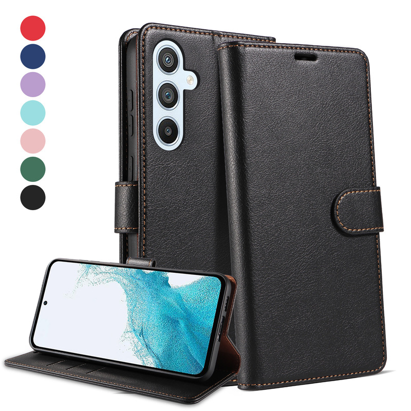 in stock for Samsung A56RFID Phone Leather Case A15 Flip A16 Stand Phone Case A55 Flip Protective Case