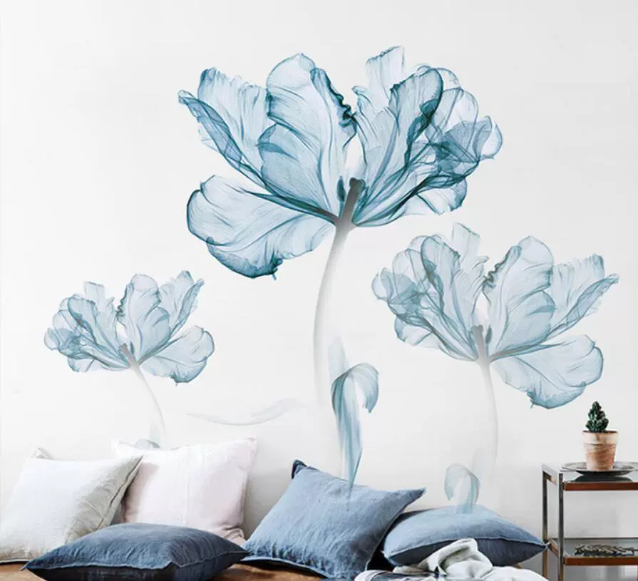 Фабрика новые свежие цветы настенные наклейки гостиная Спальня крыльцо съемная декоративная самоклеящаяся наклейка живопись PD9074