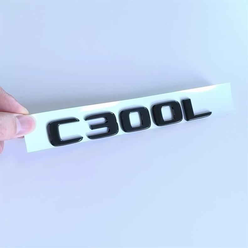 Black C200L/C260L rear emblem sticker for Beijing Mercedes-Benz C300L, C-Class decoration