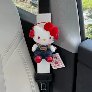 Klassik Hello Kitty Qulaqlıq Dizaynlı Təhlükəsizlik Kəməri Yastığı Boyun Qoruyucusu