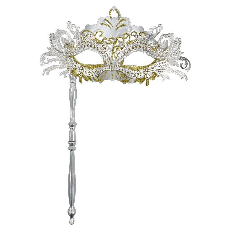 Ventas transfronterizas de metal con diamantes de cola de fiona desmontable varilla romana de mano máscara de mitad de cara juegos de cine y televisión props de interés