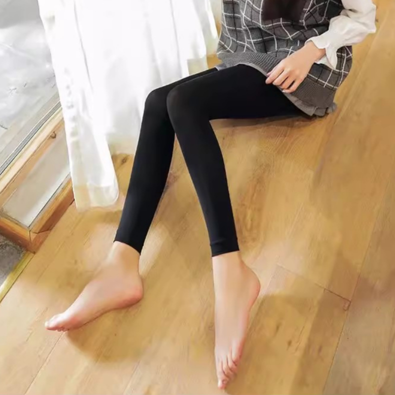 Pantimedias de maternidad para mujer, primavera, otoño e invierno, más terciopelo, cinturón ajustable, soporte completo para el abdomen, ropa exterior de embarazo, leggings negros, calcetines