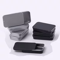 Контейнерная коробка для скольжения коробка для салфеток для губной помады твердый бальзам для рук для хранения порошка для хранения квадратной маленькой железной коробки для зубной проволоки