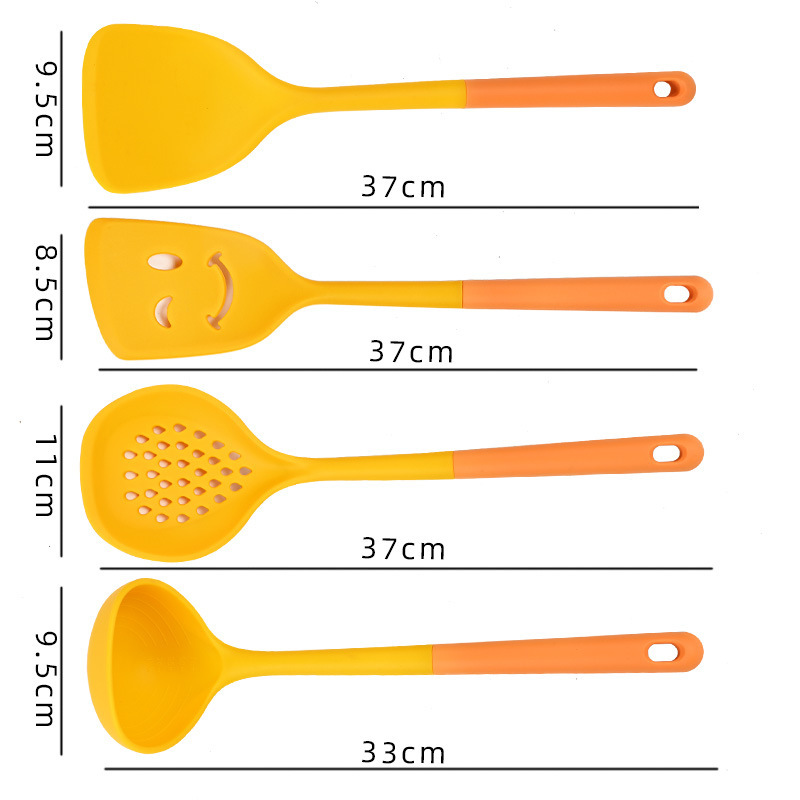 Fábrica de stock de cocina de silicona de grado alimenticio cocina de silicona resistente a altas temperaturas almidón de silicona agarrar set de setos de pesca