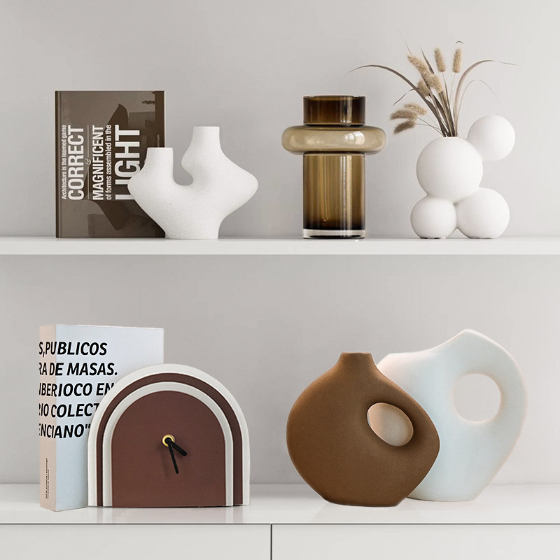 侘寂风抽象艺术感软装摆件现代客厅电视柜酒柜小众家居装批发