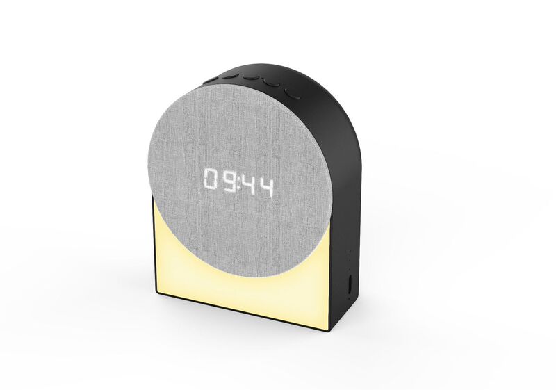 新款多功能白噪音睡眠仪蓝牙音箱布艺小夜灯带定时时钟闹钟白噪音|undefined