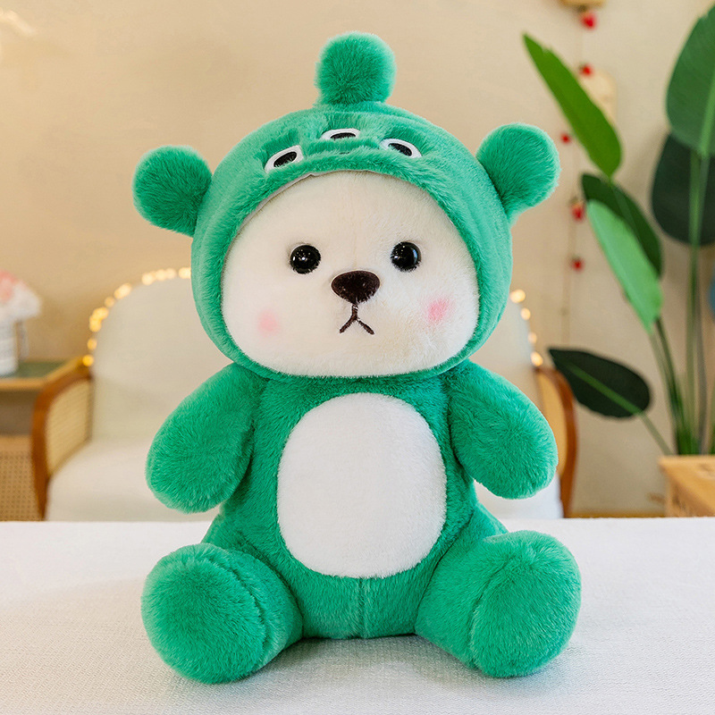 Nuevo Super lindo transformación fresa oso de peluche de juguete oso muñeca Linda muñeca Panda muñeca pareja regalo