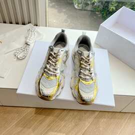 新款网面运动鞋厚底老爹鞋潮流女款百搭休闲鞋子