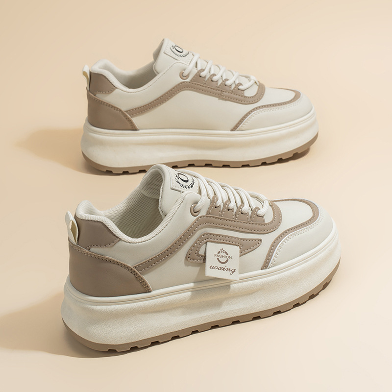 2025 primavera zapatos de mujer nuevos zapatos blancos transpirables mujeres ins versión coreana de todo fósforo plataforma deportiva casual zapatillas de deporte zapatos de moda image 8