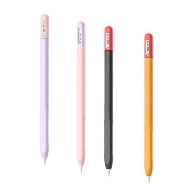 Чехол из кожи ApplePencil Pro для ручки Apple Pencil четвертого поколения Pro сенсорная ручка силиконовый контрастный чехол