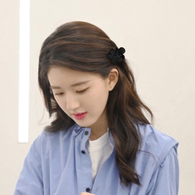 奶咖系杨颖同款花朵发夹高马尾固定抓夹雾面刘海侧边夹子头饰女