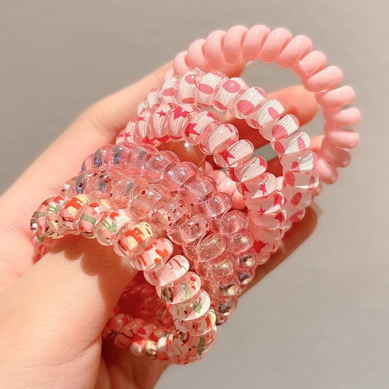 Caricatura encantadora anillo de pelo pulgar no daña el cabello de los niños correa de correa pequeña cuerda de cabello para niñas cuerda de cabello