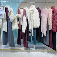 25冬款华丹尼简约优雅风羽绒服棉服外套上衣裤裙女装尾单清货服装