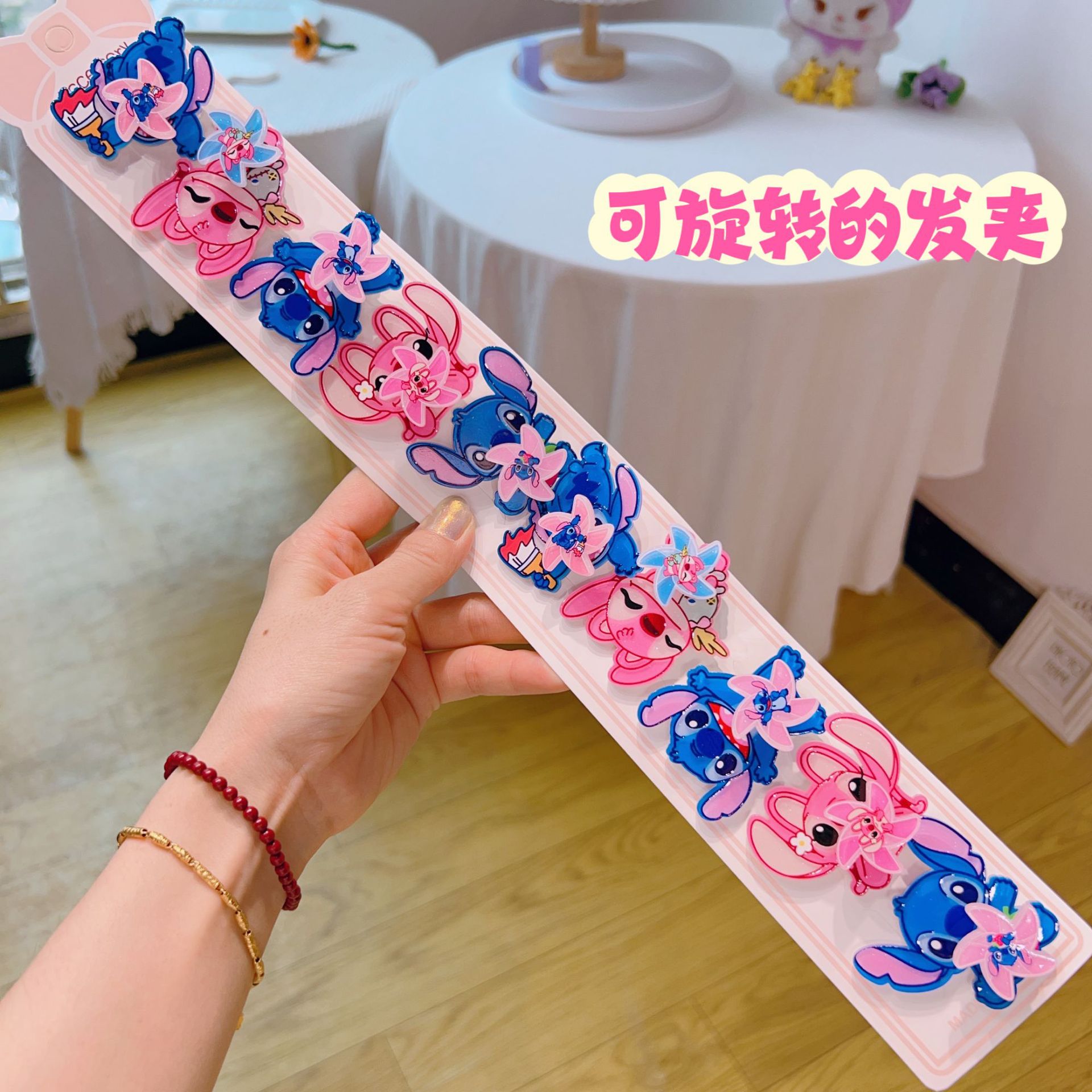 Rotating hairgrip, cards, 10 pieces