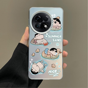 One Plus Ace5 Mobile Phone Case New Cute Creative Cartoon Small New Ace5Pro Drop-Resistant Heat Dissipation Laser Hard Case