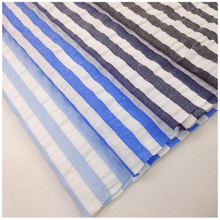 1cm bubble strip 20% cotton 80% polyester 110g yarn-dyed fabric…