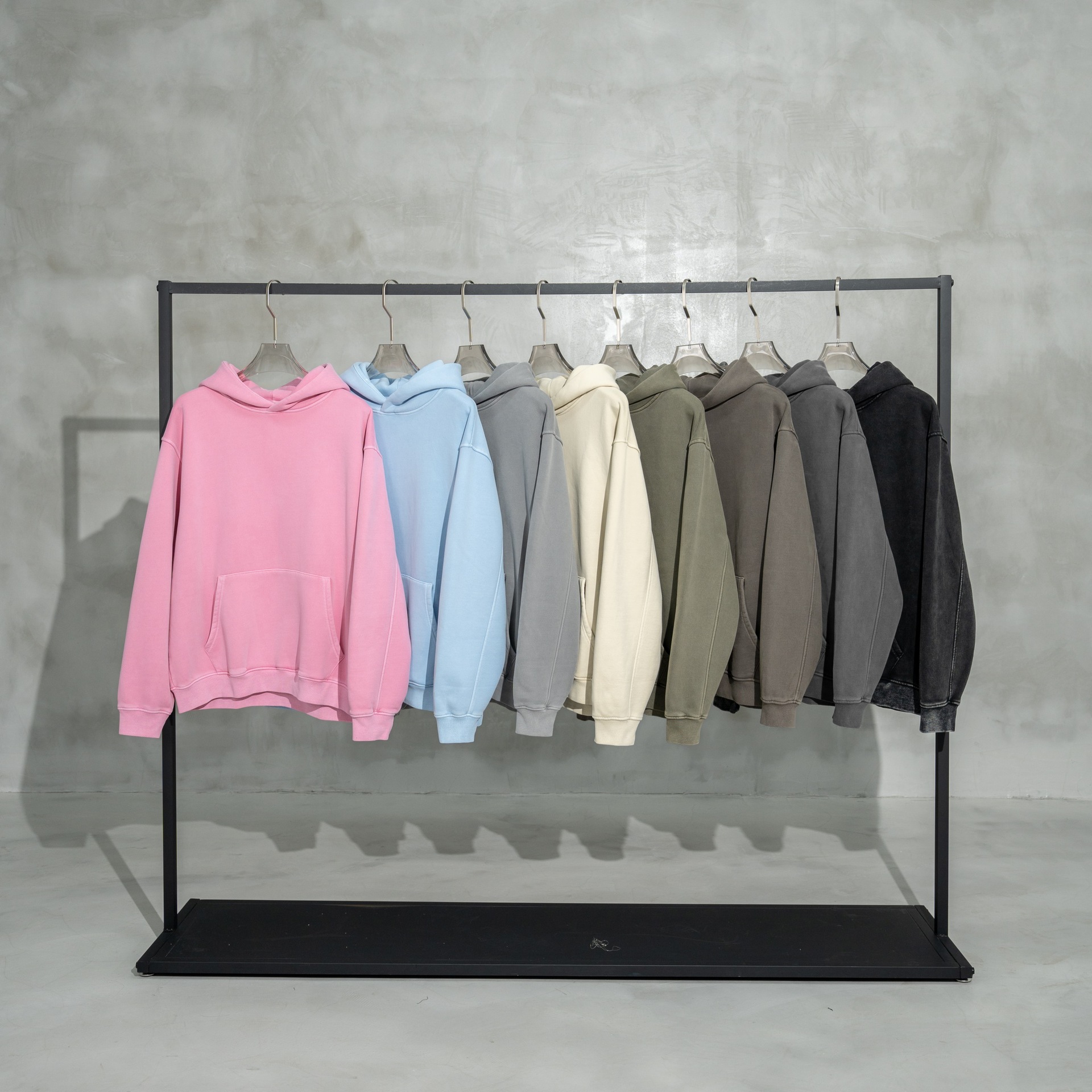 Men's Heavyweight Washed Hooded Sweatshirt For Autumn And Winter_voghion.com