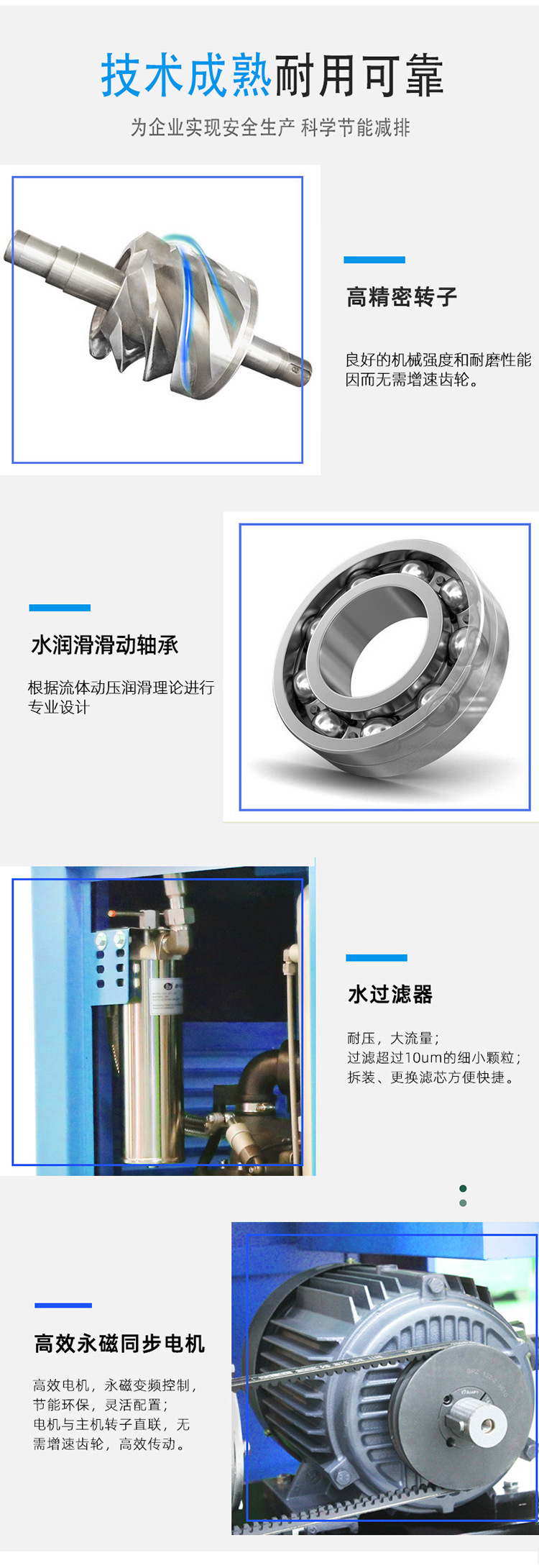 Screw Type Permanent Magnet Variable Frequency 7.5Kw3 Cubic Air Compressor 22Kw Industrial Grade Small Air Pump Air Compressor
