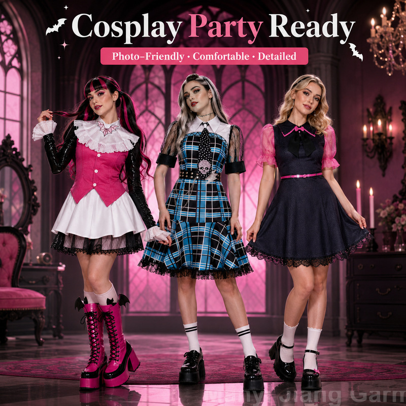 Two-Dimensional Character Role-Playing Elf High School Cosplay Animated Version Frankenstein Dress Cosplay Performance Costume Two-Dimensional Character Role-Playing Elf High School Cosplay Animated Version Frankenstein Dress Cosplay Performance Costume