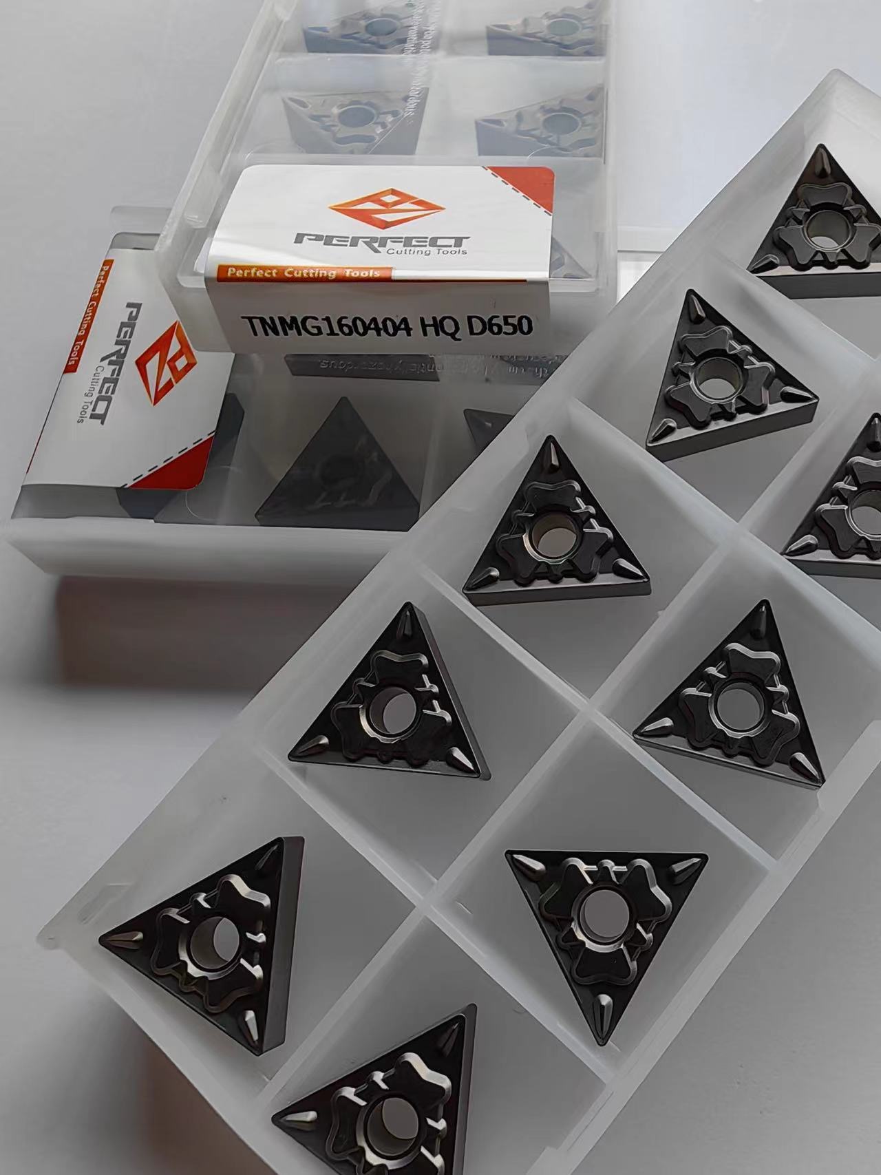普菲特金属陶瓷车刀片TNMG160404 HQ D650三角形外圆精车钢件断屑