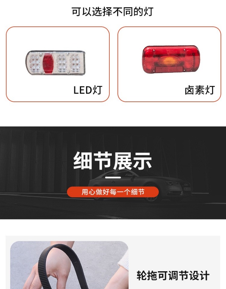 Car Rear Tow Bicycle Rack Foldable European Trailer Hook Rear Trailer Tail Rack Car Bicycle Rack Others