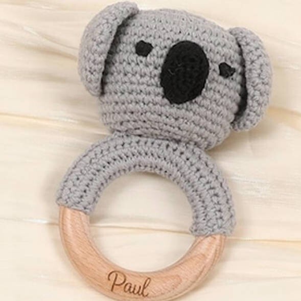 Cross-border Crochet Koala Rattle Animal Baby Doll Baby Soothing Toy Bite Crochet Toy Cross-border Crochet Koala Rattle Animal Baby Doll Baby Soothing Toy Bite Crochet Toy
