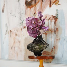 北欧峡谷花瓶创意烟灰透明装饰居样板间客厅书房石头玻璃花瓶摆件