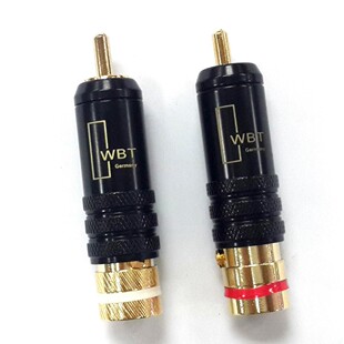 WBT-0144 hanging thick golden lotus plug/WBT integrated RCA plug/video plug/color plug