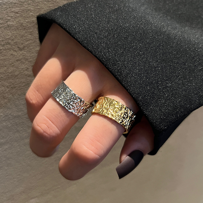 Lady Geometric Silver Plated Plating Rings