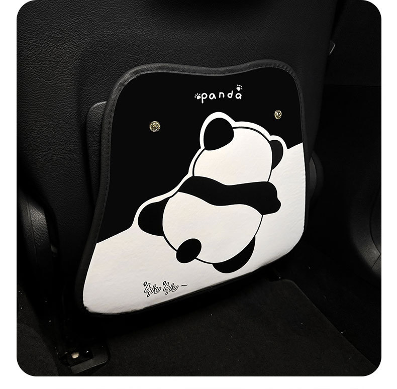 Car Seat Back Anti-Kick Pad for Women Cute Cartoon Panda Car Leather Seat Back Anti-Fouling Pad Cartoon Protective Pad