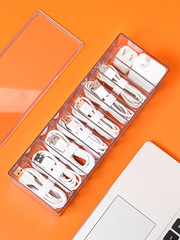Covered data cable storage box power charging cable organizer phone charger desk cable manager cable box set