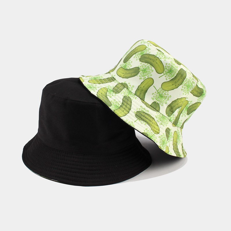 Summer Season Women'S Gender Printing Design Elegant, Basic Style Flat Eaves Rim Women's Elegant Basic Printing Printing Flat Eaves Bucket Hat