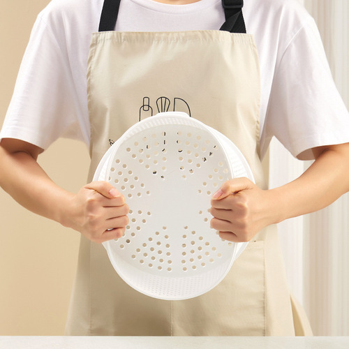 Multifunctional stackable hollow vegetable cover food cover multi-layer double-ear side vegetable basket tableware storage box fruit and vegetable cleaning basket