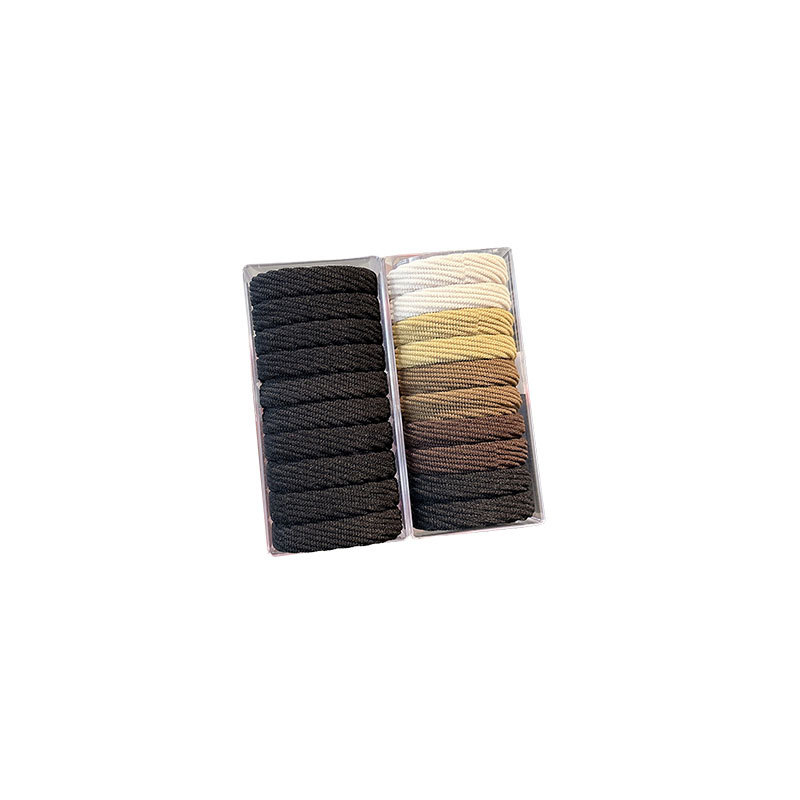 Temperamento de alta elasticidad duradero sin costura correa de cabello de mujer anillo de cabello simple de cabello de cola de caballo cubierta de cuero