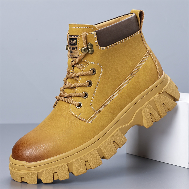 Осенние новые внешнеторговые хитовые высокие ботинки Martin, трансграничные большие размеры, уличная повседневная мужская спецодежда из натуральной кожи, Прямая поставка