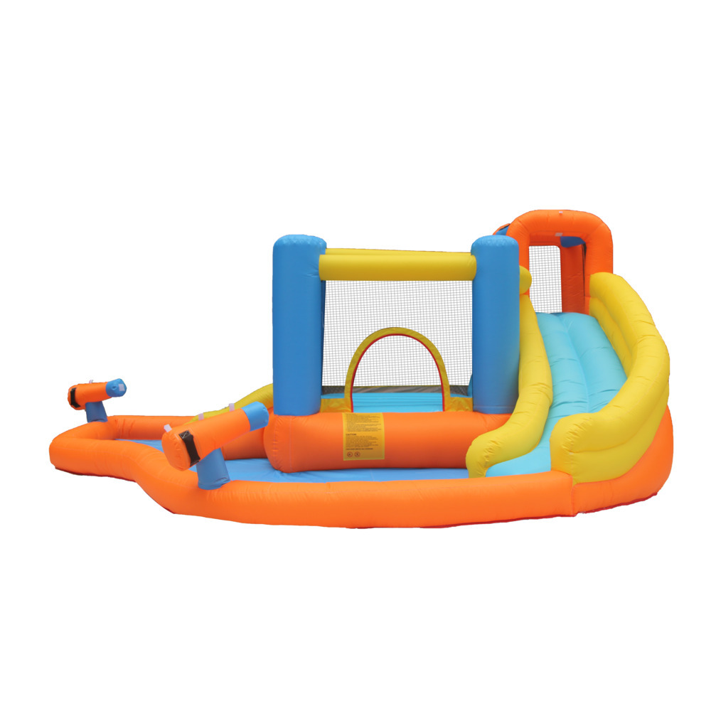 Dr. Pig inflatable castillo pequeño hogar chorro de agua inflatable tobogan trampolín al aire libre parque acuático infantil castillo antideslizante