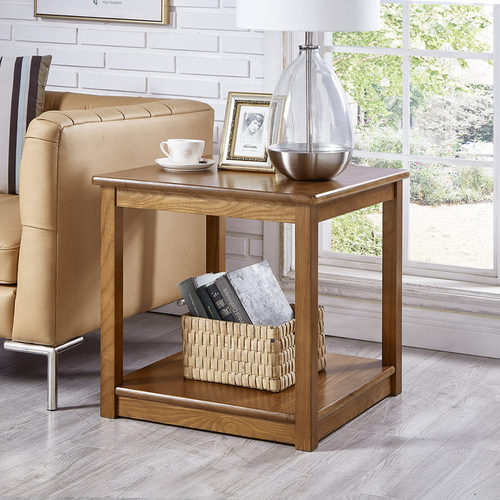Solid wood sofa side table and corner table modern simple small coffee table living room side cabinet corner cabinet Chinese style small square table side cabinet