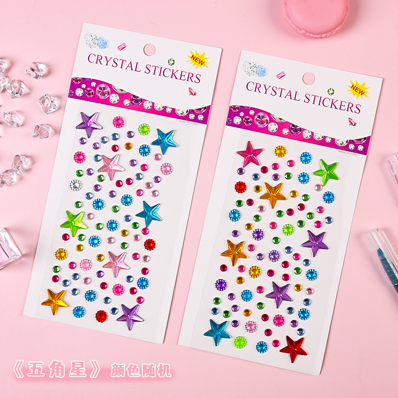 Pegatinas de gemas para niños Pegatinas de dibujos animados de diamantes de cristal para niñas Pegatinas de recompensa de princesa brillante Pegatinas de vestir