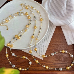 Maillard Windsches Home Pearl sweater chain necklace long chain necklace