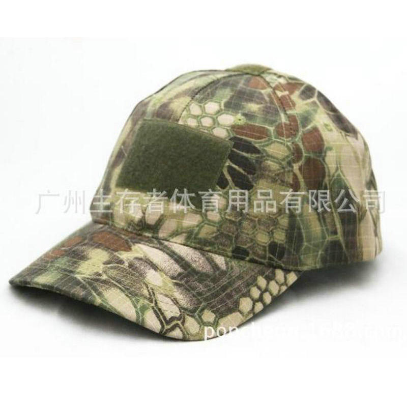 Nueva gorra de béisbol de velcro de cinta de pitón/gorra casual/gorra de béisbol táctica/gorra de béisbol de viaje al aire libre