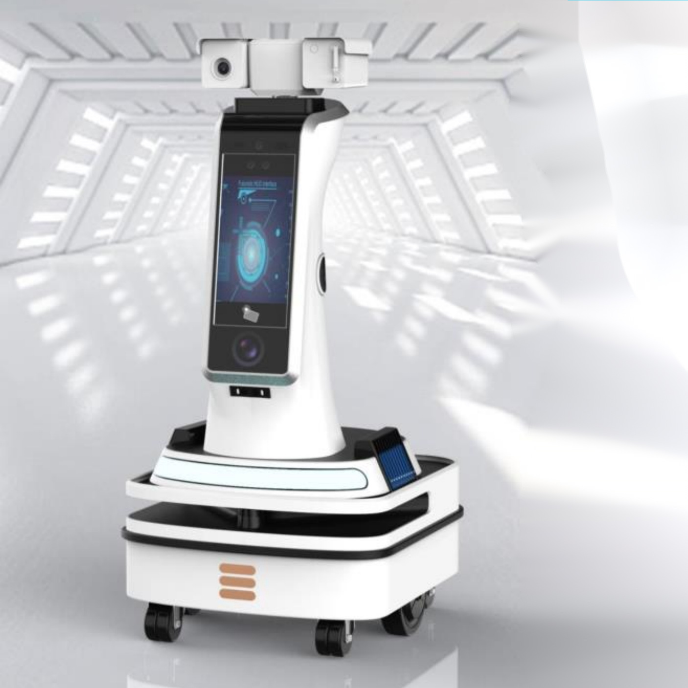 Robot de patrulla de seguridad interior totalmente automático para capturar rápidamente la medición de temperatura infrarroja en escenas complejas como la estación de fábrica