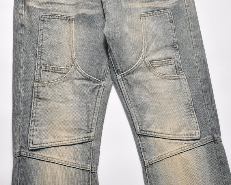Herenkleding Mode nieuw creatief ontwerp hoogwaardige gewassen rechte jeans heren en dames Modemerk ins losse wijde broek_voghion.com