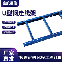 热镀锌钢制走线架梯式弱电通信桥架机柜走线固定配件u型钢走线架