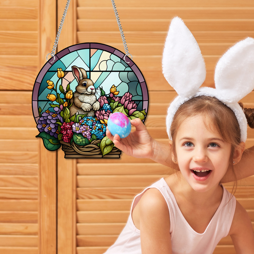 95g Weight pendant Home Textiles & Decor Type Acrylic Material Easter Festival Rabbit Pattern Casual, Elegant, Classical Style Easter Casual Elegant Classical Rabbit Arylic Party Supplies Decorations 128