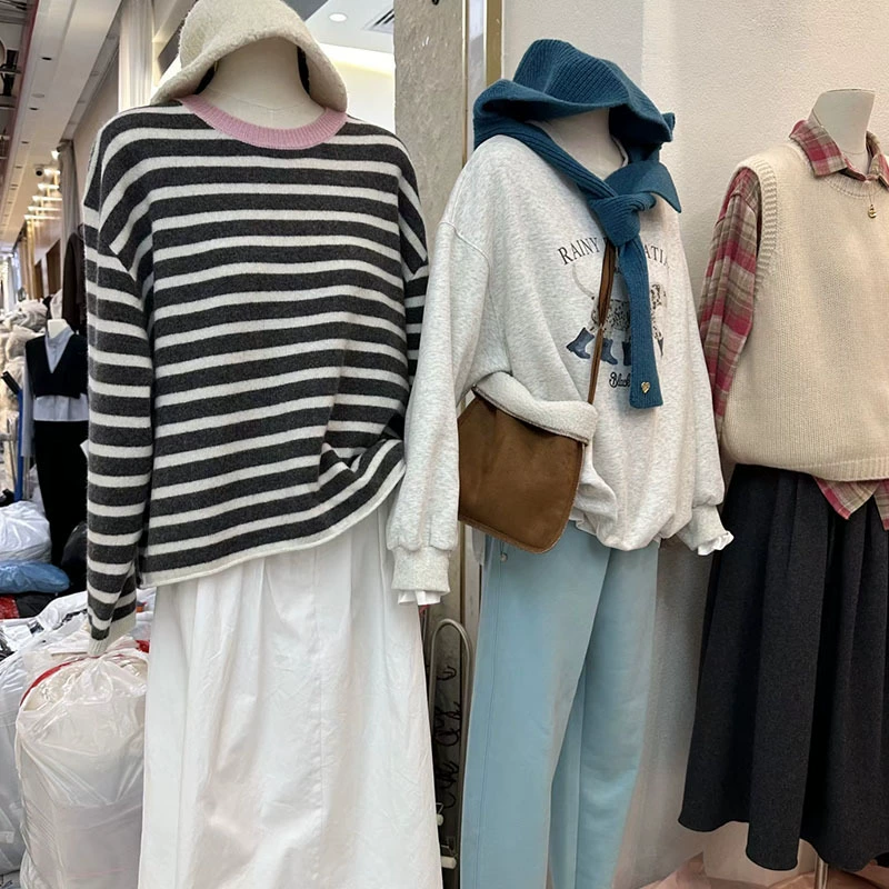 Свежый милый кашемировый, вязаный весенний брендовый свитер, корейский стиль, оптовая
