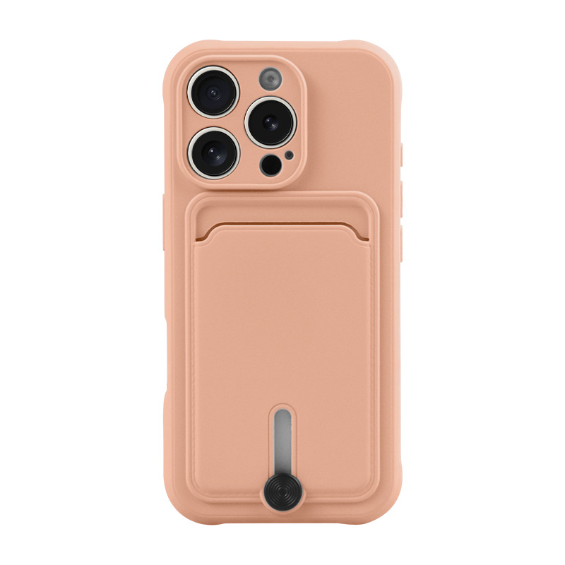 Aplicable para iPhone16 estuche para teléfono móvil nuevo Apple 16promax silicona 15 ranura para tarjeta 13 funda protectora 14