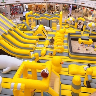 Children's Inflatable Castle Wide Outdoor Room Trampoline Removable Inflatable Castle Large Children's Slide Outdoor Shopping Mall