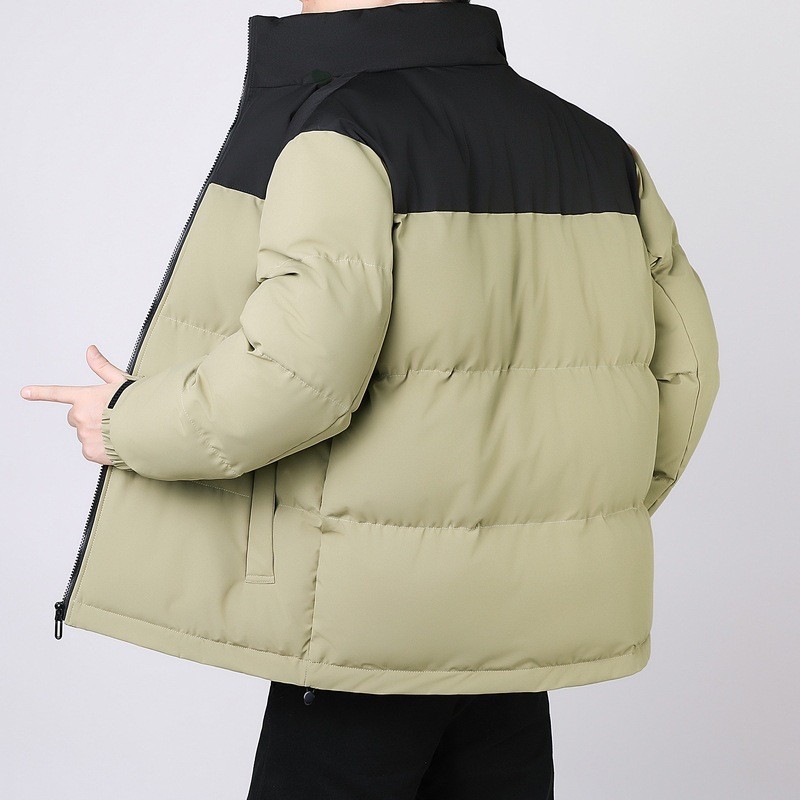 Invierno de invierno de algodón de pluma de tamaño grande hombre moda de la juventud de algodón cálido grueso chaqueta de algodón con capuchón suelta
