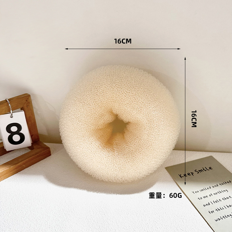 Platillo de rosquilla, mujer perezosa, lazo para el cabello con cabeza de bola esponjosa, artefacto para niños, tocado de capullo, accesorio para el cabello coreano