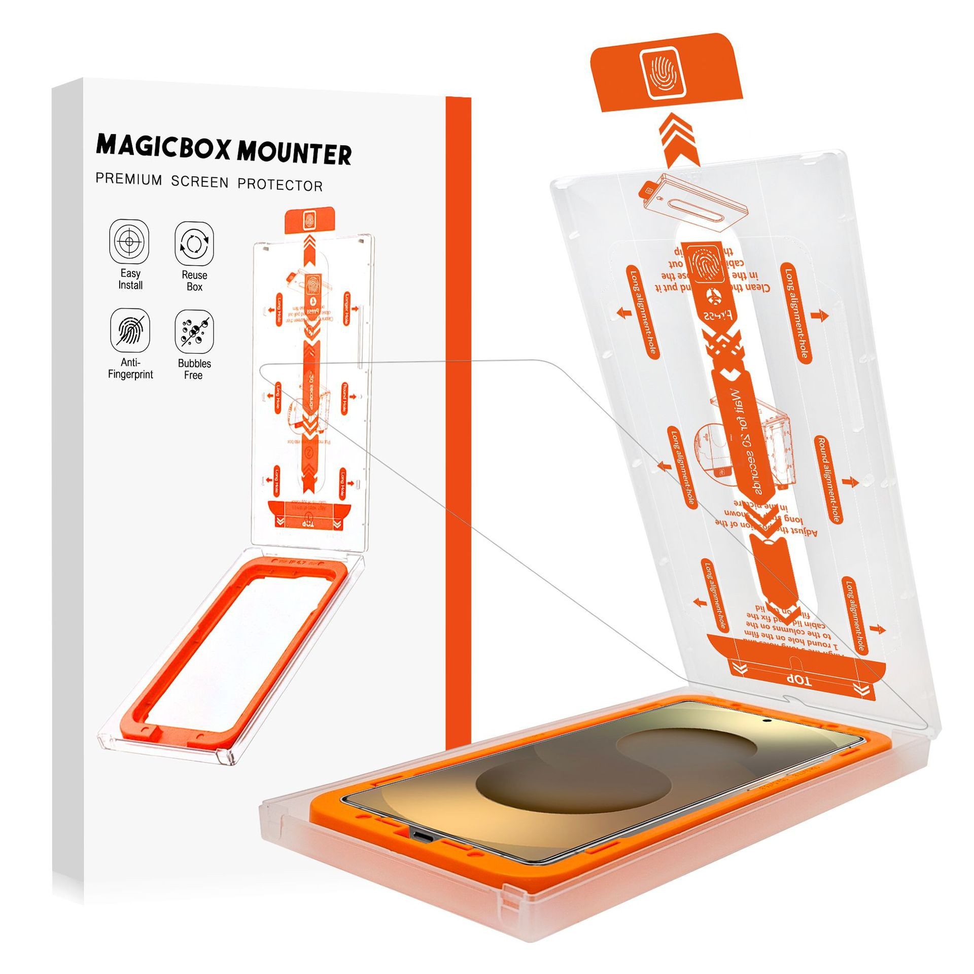 Película protectora templada de alta definición, a prueba de polvo y anti-caídas, compatible con teléfonos móviles Samsung s25U/S24+/S23+/S26U. image 8
